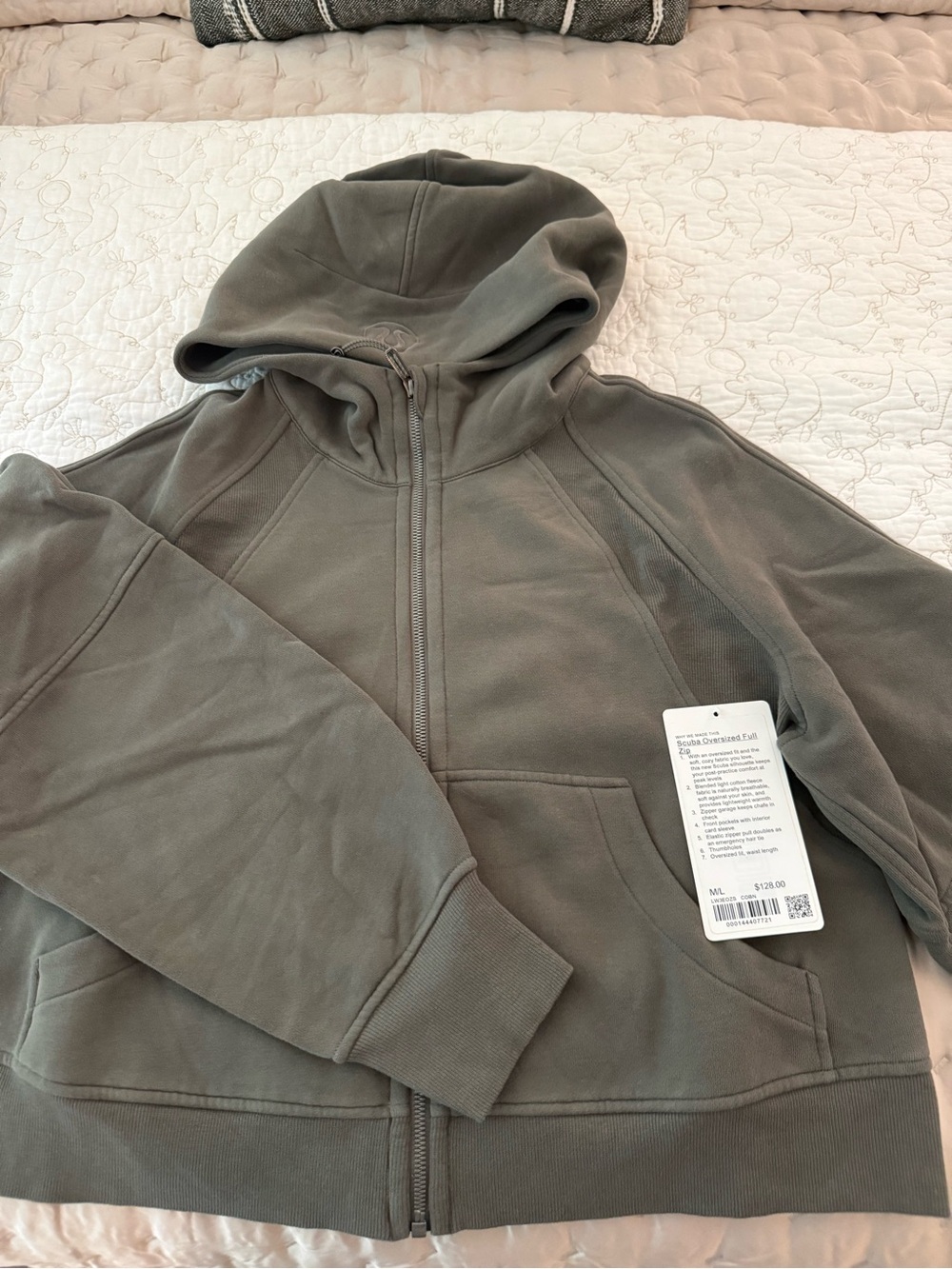 NWT Lululemon Scuba Full-Zip Hoodie M/L Carob Brown